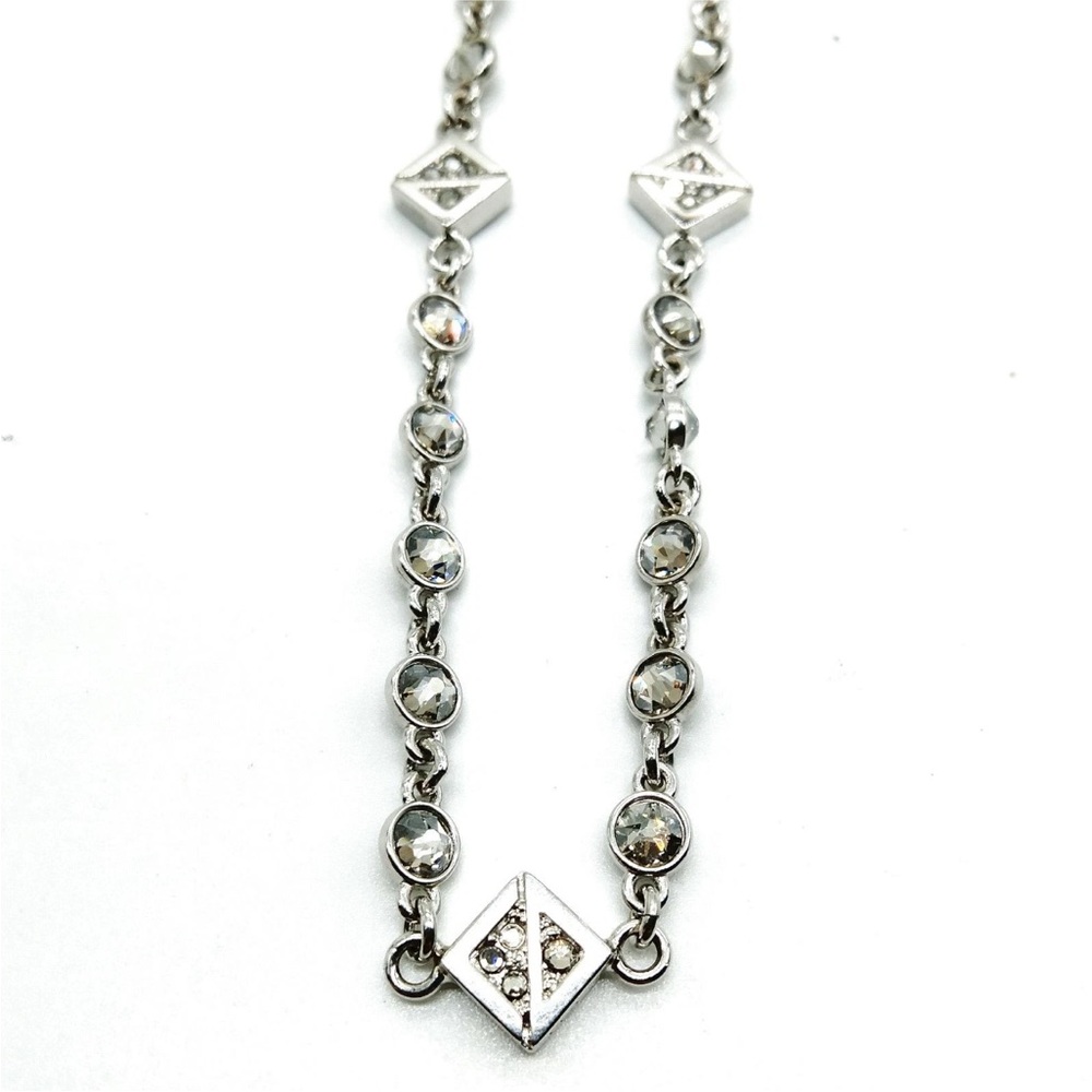 Christian Dior Chain Necklace Silvery Metallic With Box and Dust Bag - Picture 6 of 12